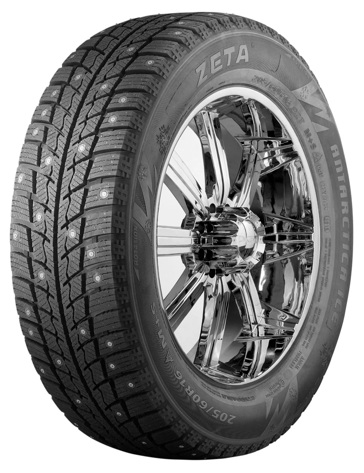 Zeta Pace Best Quality Passenger Car Tyres Studded Studdable Winter Tyre for PCR SUV Van 3pmsf Approved