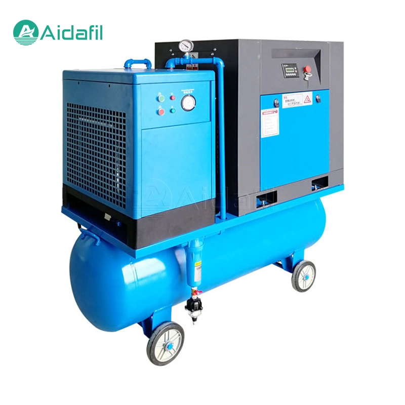 High Energy Efficiency Electric Silent 7.5kw-75kw Screw Compressor 8bar-13bar with CE Oil Free Air Compressor