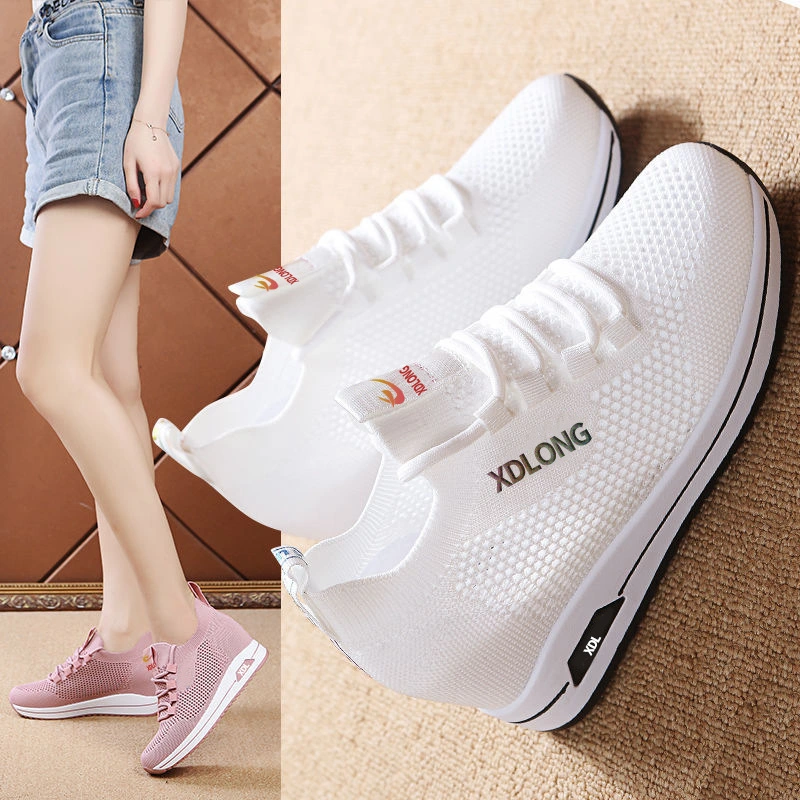 2023 Summer New Height Increase Fashion Flyknit Breathable Sneakers