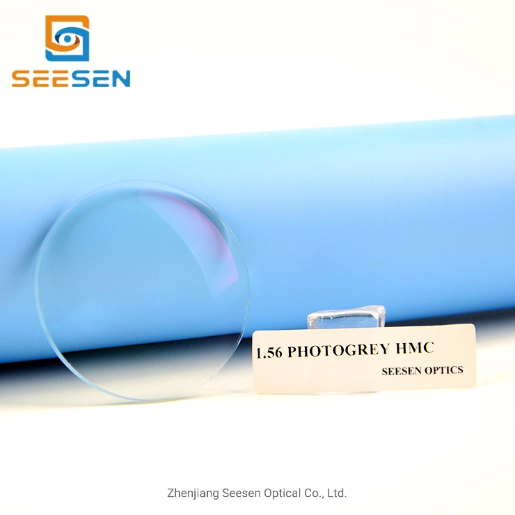 Popular Photochromic Light Adaptive Lens 1.56 Photogrey Single Vision Fast Change Anti Reflective Ophthalmic Optical Lenses