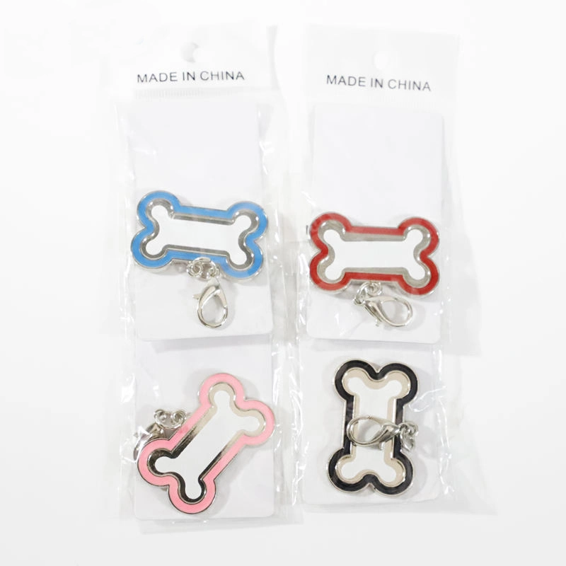 Bone Shape Sublimation Blank ID Pet Tags Customized Aluminum Insert Dog Name Tag