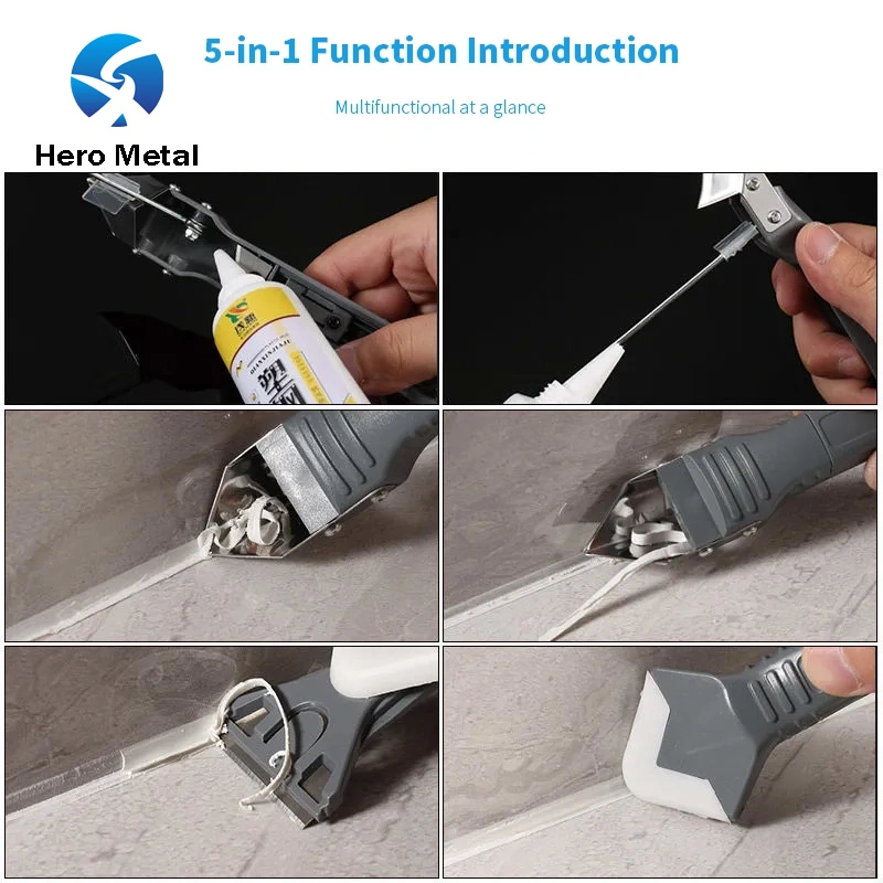 Multi-Functional Glass Glue Angle Caulk Scraper Tool Shovel Rubber Remover Seam Caulking Tools