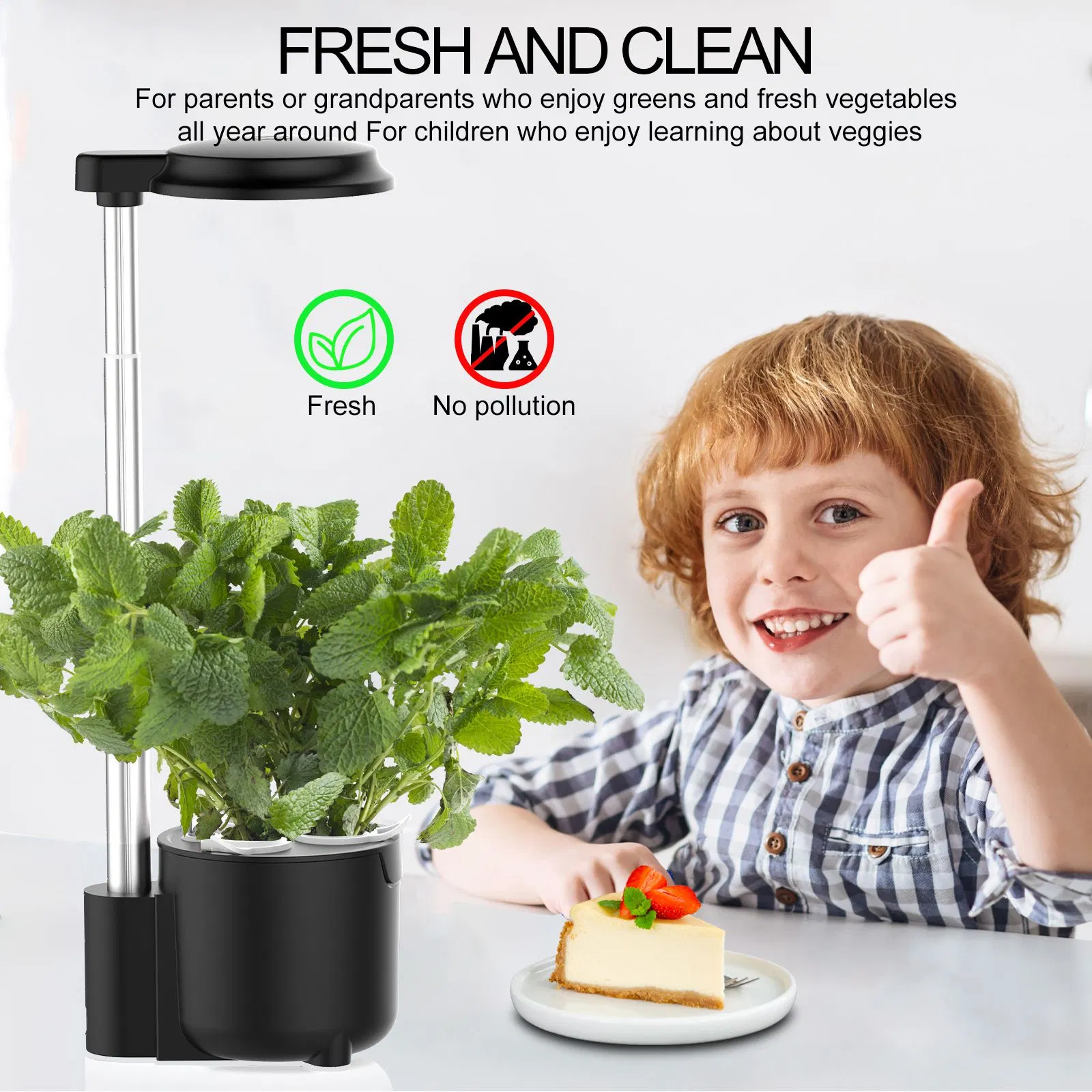 3 gousses de système de culture hydroponique, Mini Indoor jardin hydroponique avec grandir la lumière, jardin intérieur de la Germination Kit avec le minuteur auto FCC OEM ODM