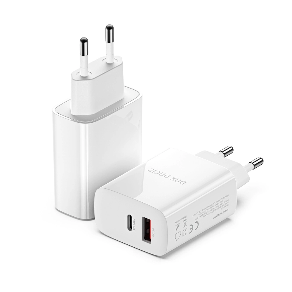 Dux Ducis C70 Pd 20W + QC 18W Dual Port Wall Charger Home Charger Travel Charger (EU Plug)