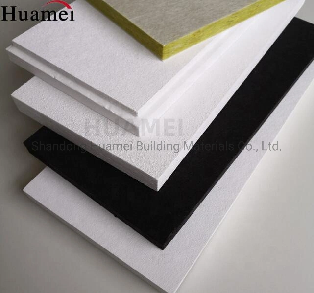 High Density Fiberglass Acoustic Ceiling Panel Acoustic Ceiling Wall Tiles Rock Wool Ceiling Tile for Sound Insulation