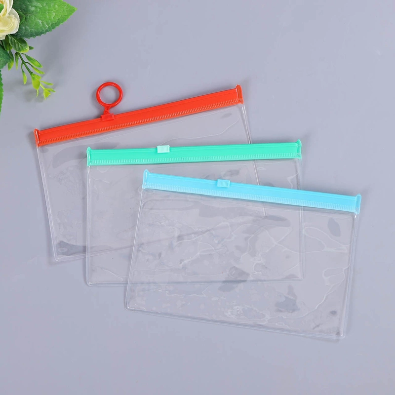 Stationery A4 Transparent Storage File Bag Clear Plastic PVC Zipper Bag