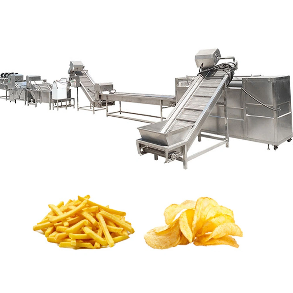 Industrial Fried French Fries Making Machine Potato Chips Production Line Price