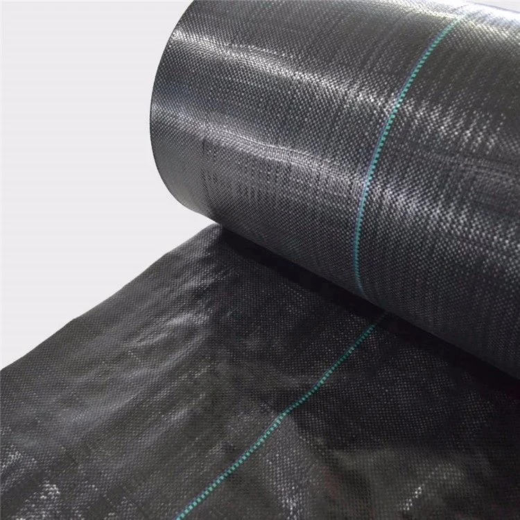 200G/M2 Protección UV Wholesale/Supplier Alfombra de hierba cubierta de tierra negra de cerca de sedimentación de plástico tejida PP Geotextile tejido