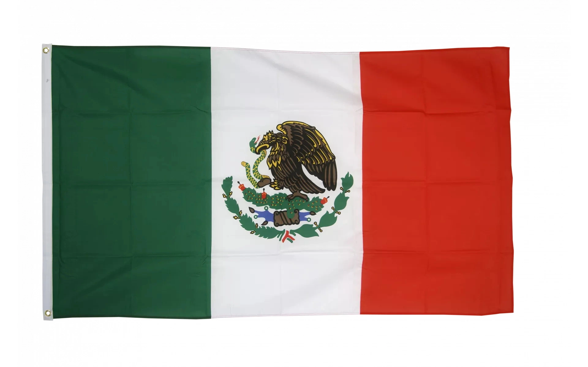 Mexico Flag Banner Knitted Polyester Screen Printed Country Flag
