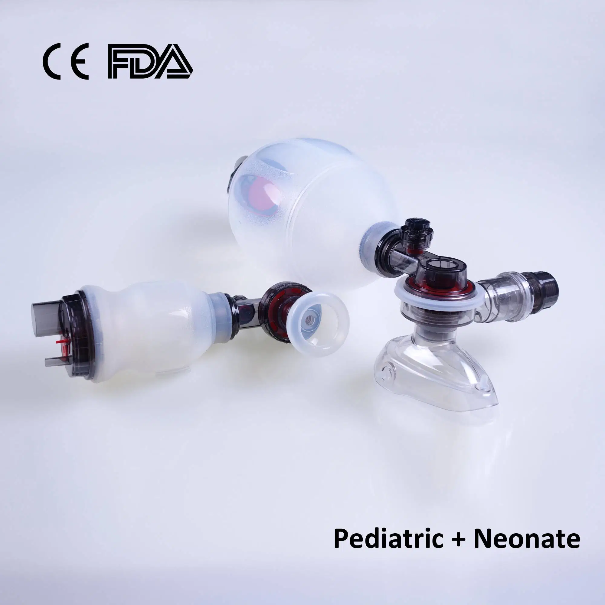 Manual de silicona reutilizables Resuscitator con cuadro de Color con CE, FDA para el tamaño de los Niños Los niños de Pediatría