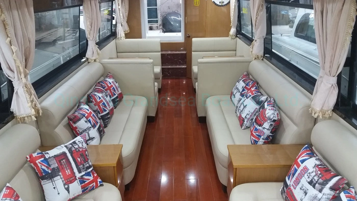 China 12.8m GRP River 26 Passenger Dinner Cruise Boat