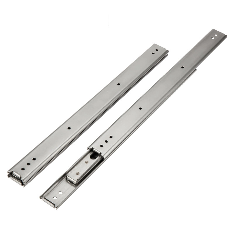 Telescopic Stainless Steel Furniture Accessories Slide Rail 2 Section Linear Guide Rail 36mm Width Slide