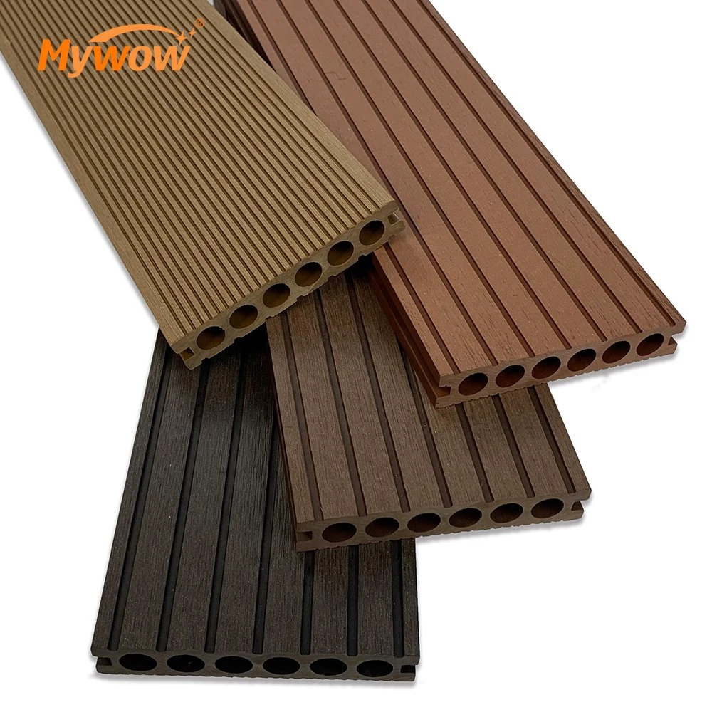 Round Hole Flooring Floor Tile Composite Decking Crack-Resistant Outdoor WPC Decking