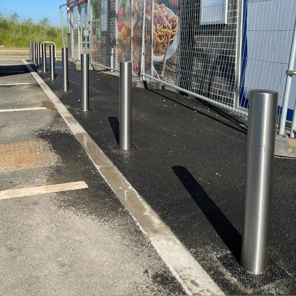 Venta caliente Acero al aire libre Seguridad carretera Barrera Acero inoxidable tráfico Bolardos