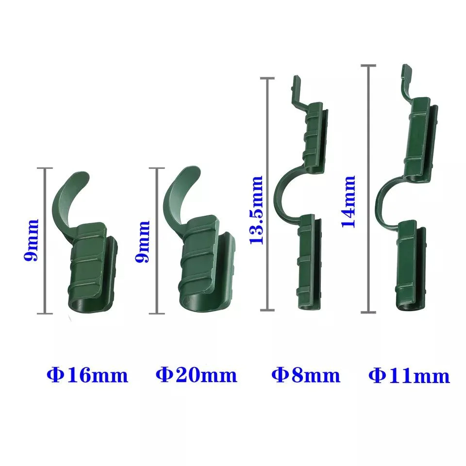 8/11/16/20mm Greenhouse Press Film Fixed Buckle Sunshade Frame Pipe Net Hoop Buckle Plant Pile Extension Bracket Support