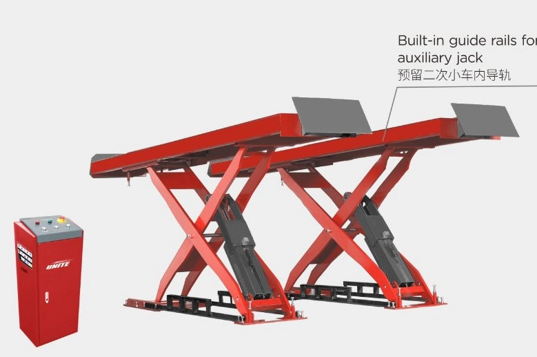 Unite U-P55 Обслуживание Прямая платформа Scissor подъемник автомобиля 5,5 тонн Scissor Сертифицировано CE для подъема автомобилей