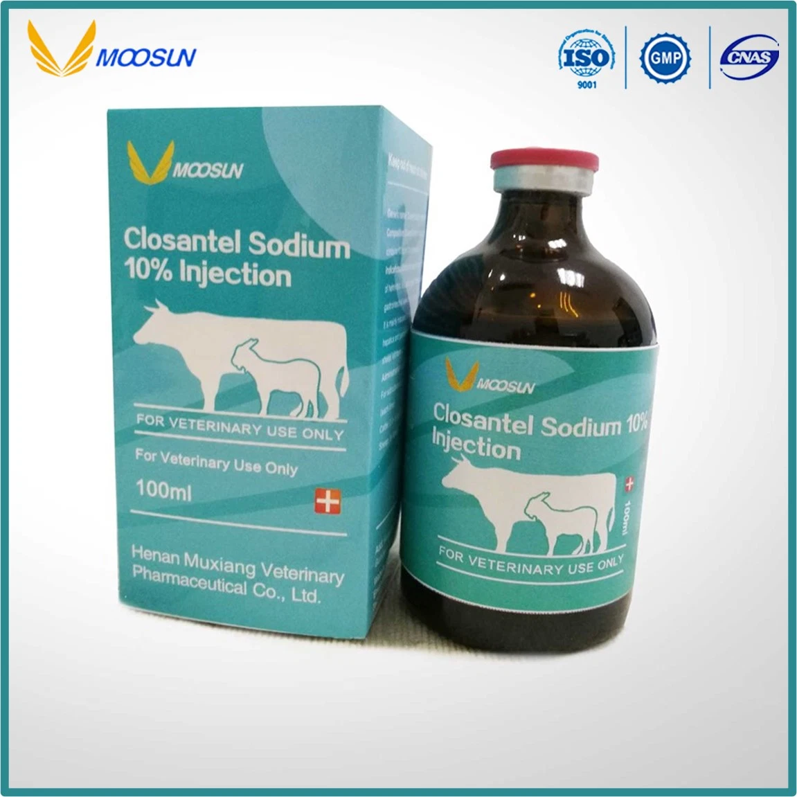 ISO Florfenicol GMP Medicamentos Veterinarios de inyección de un 10% para el animal