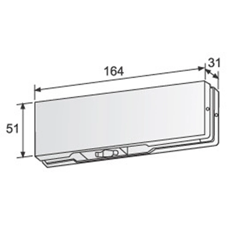 Wt-2906 Stainless Steel Cover Hardware Inside Casting Aluminum Bottom Patch Lock Fitting for Tempered Glass Door