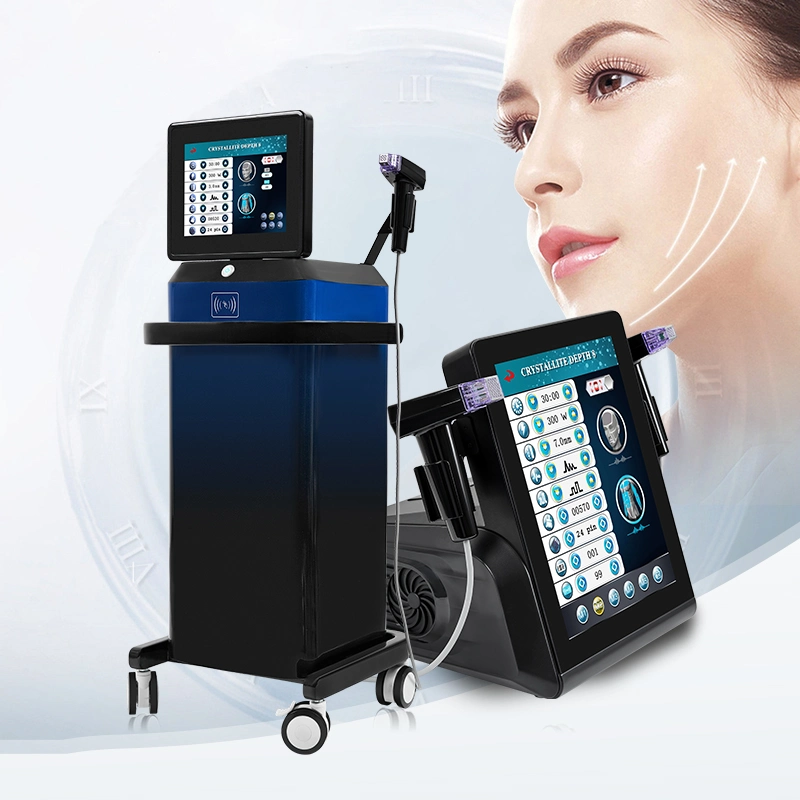 2 in 1 Radio Frequency Microneedling Crystallite Depth 8 Fractional RF Facial Lifting Skin Tightening Machine