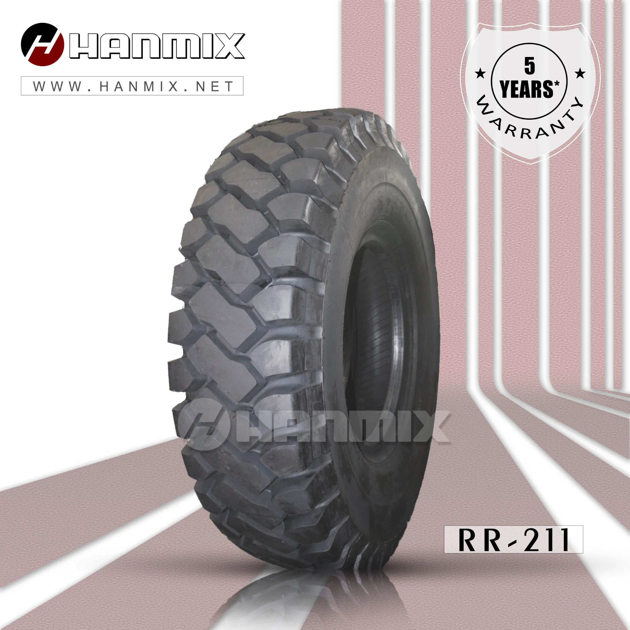 Los neumáticos OTR Hanmix totalmente de acero sólido de motoniveladoras cargadora Radial fuera de la traílla The-Road Neumáticos Neumáticos de invierno verano 14.00R20 12.00R24 14.00R24 (385/95R24) 18.00R25 (505/95R25).