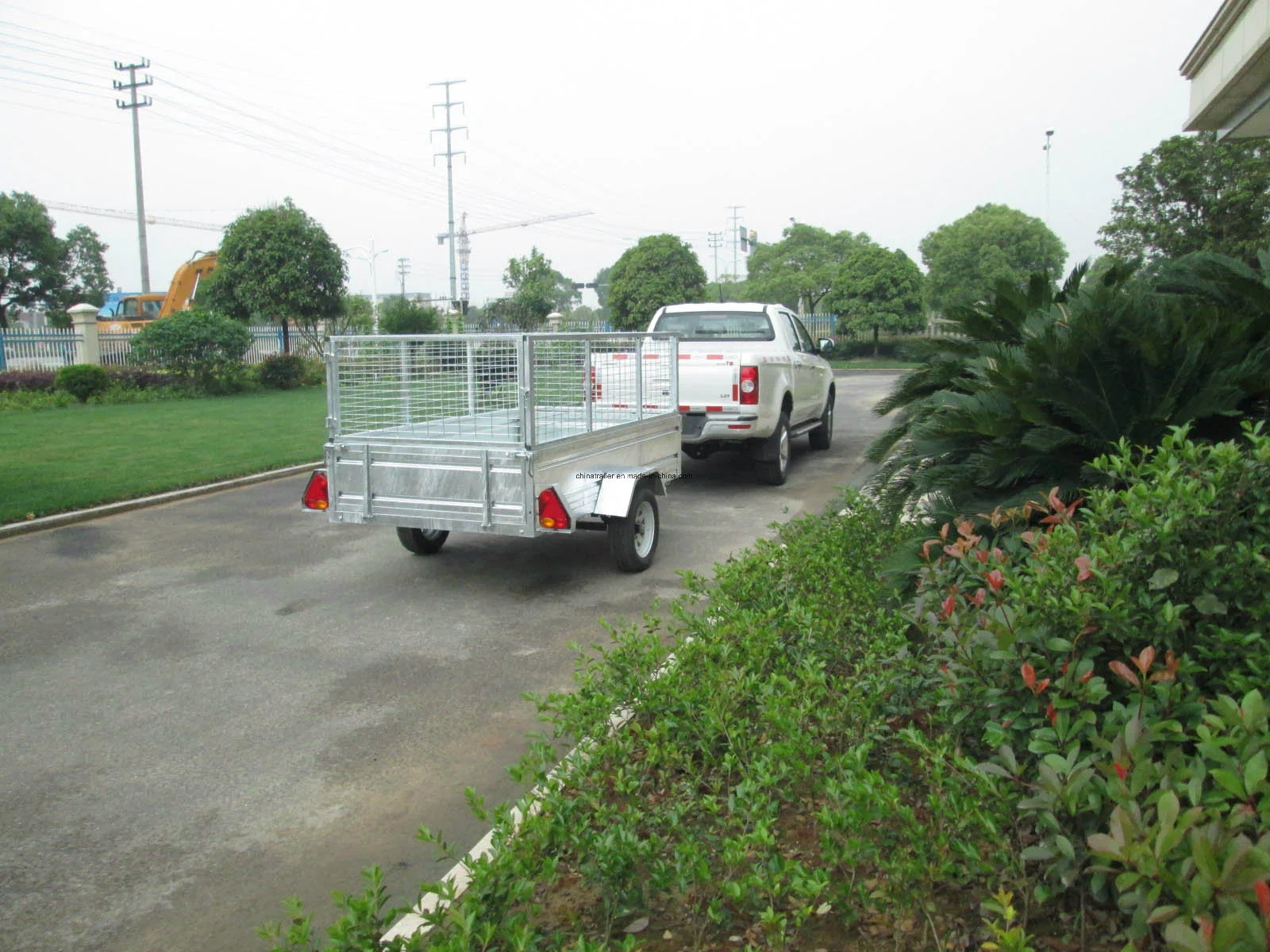 8X5 Galvanized Box/Farm/Utility /Car Trailer with Mesh Ramp