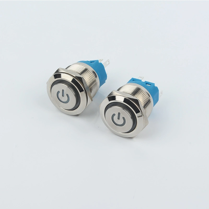 High quality/High cost performance  CE, RoHS Certification 22mm 1no1nc Momentary Ring Illuminated Aluminum Push Button Switch