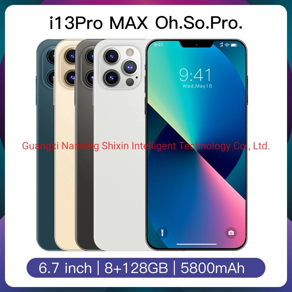 Venta caliente Original para Ipon13 Pro Max doble cámara de 6.7 pulgadas Smart Phone de 8GB128GB llena la pantalla OLED Teléfono Móvil I13 Proho