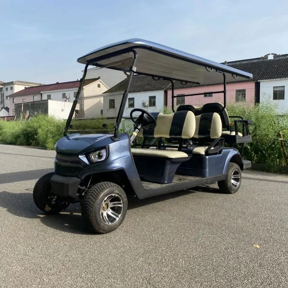 Electric Four-Wheeled 4 Seat Golf Cart House Viewing Scenic Sightseeing Car Security Patrol Golf Battery Car