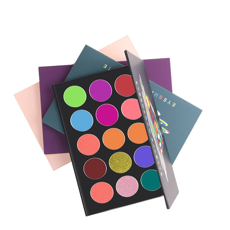 Private Label Waterproof Pearl Matte DIY 15 Colors Free Combination Eyeshadow Palette