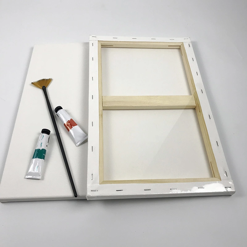 Factory Diameter 20cm 280g Wholesale/Supplier Stretched Art Canvas Wooden Frame Blank Canvas