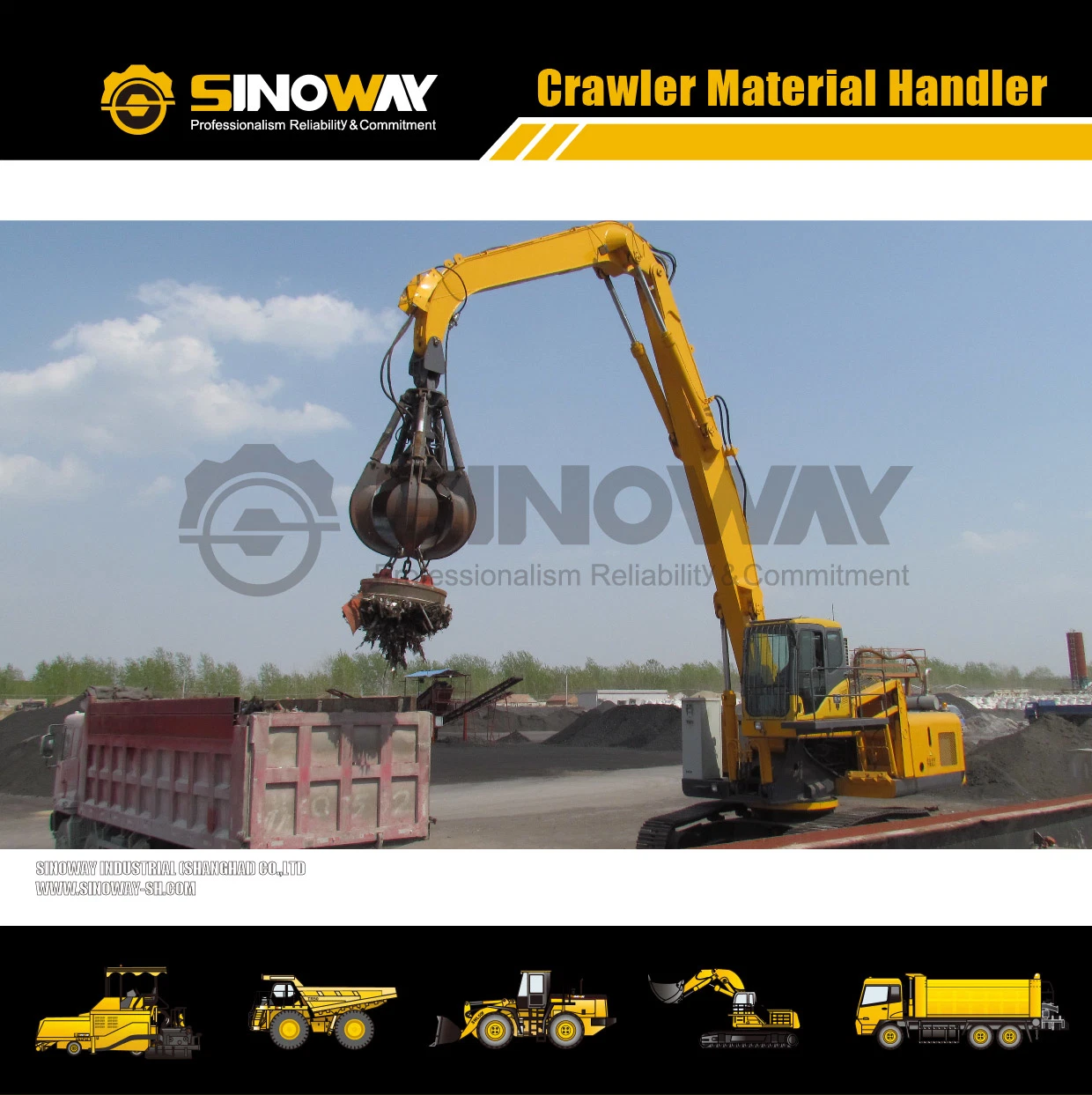 High Performance 42ton Hydraulic Crawler Material Handling Equipment for Steel Plant