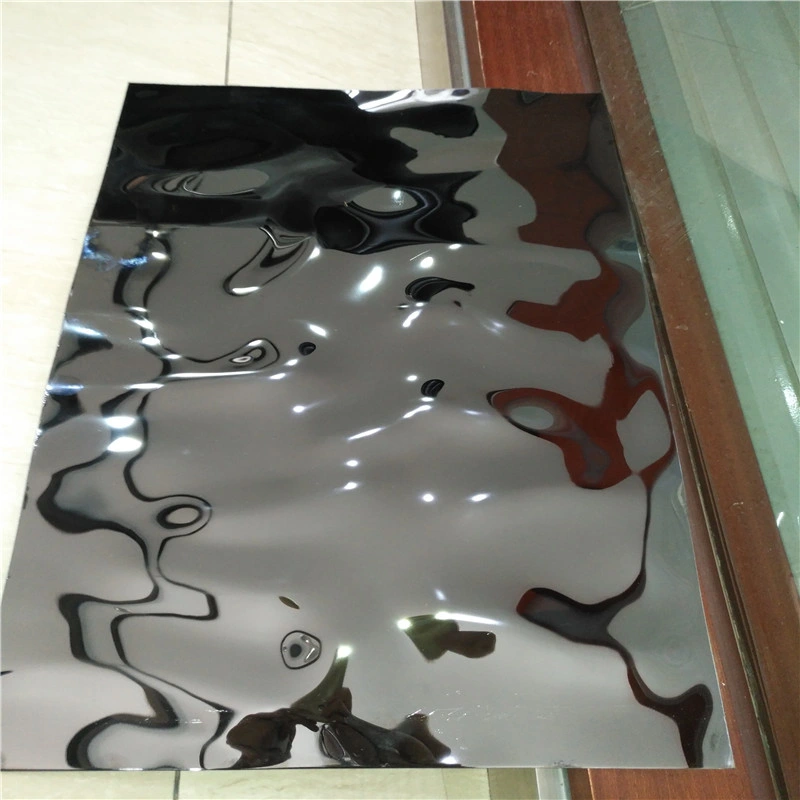 Mirror Finish Embossed Decorative Panel Water Ripple Stainless Steel Sheet