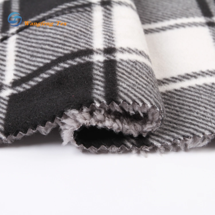 High quality/High cost performance  T/C Melange Knitted Single Jersey Bonded Micro Fleece Fabric