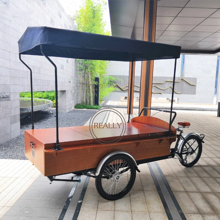 2023 Mobile Coffee Food Tricycles Mobile Food Cart Outdoor Electric Coffee Cart Bike