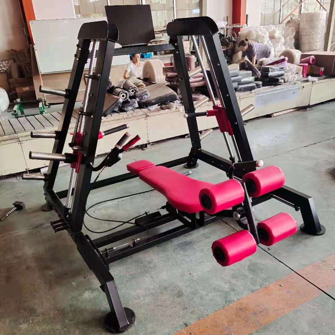 2021 Matériel de fitness les plus populaires de l'alimentation salle de gym Smith Machine avec système de double (AXD-FL05)