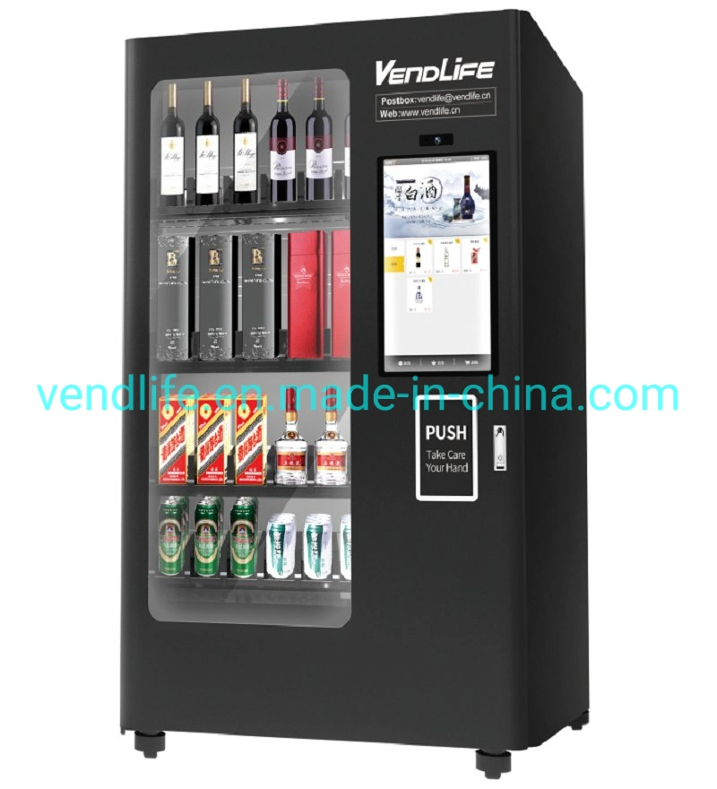 Smart Verre Bouteille de Champagne vending machine de la bière de l'alcool de vin rouge vending machine pour l'Hôtel de la bière de distributeurs pour l'alcool