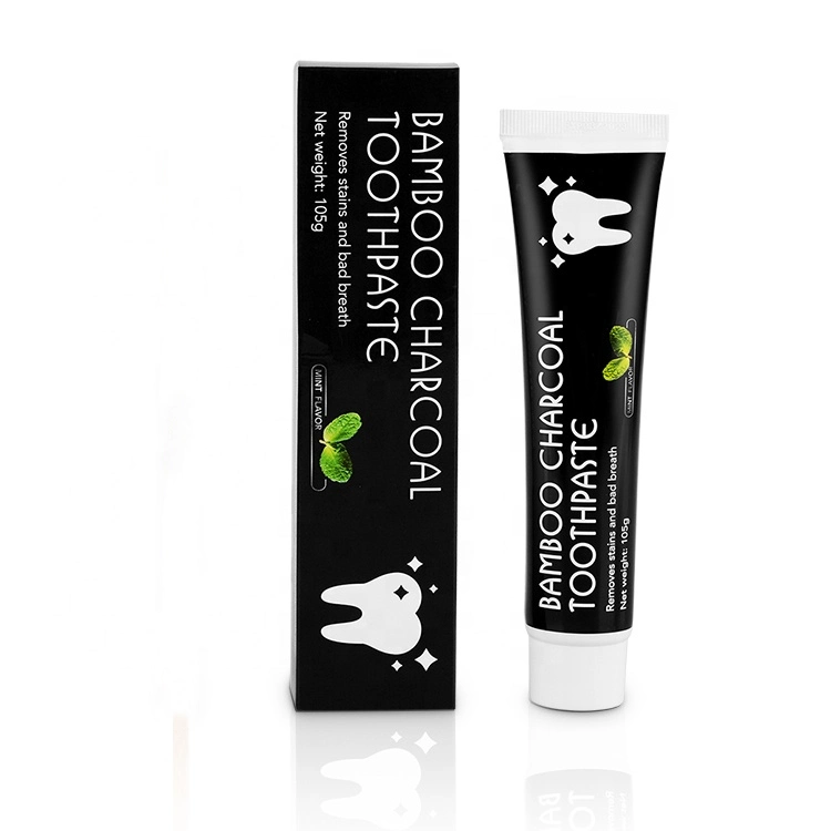 Saveur de menthe Cutesmile Fluoride-Free charbon activé biologique de l'huile de noix de coco des dents de la pâte dentifrice noir