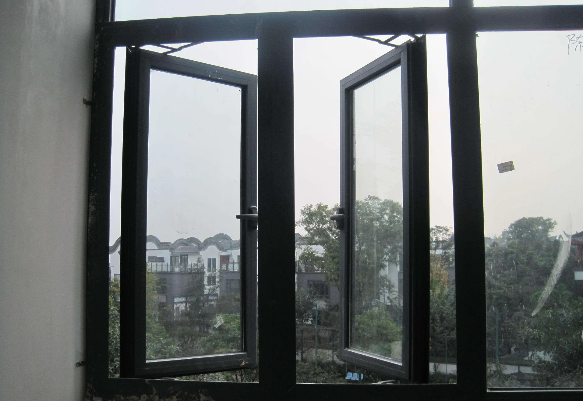 American Style Thermal Break Swing Aluminium Bulletproof Soundproof Tempered Glass Isolation Window