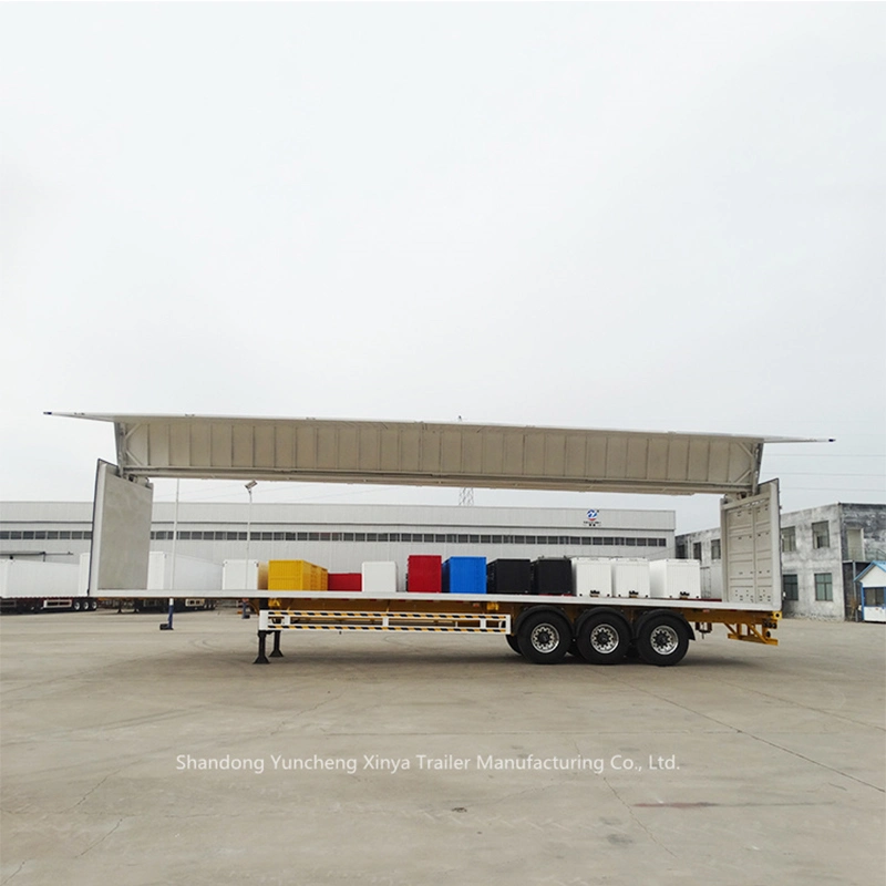 Manufacture Truck Part Customize Size Semi Tipper Trailers Wing Van Body 20 Tons Open Wing Van Trailer