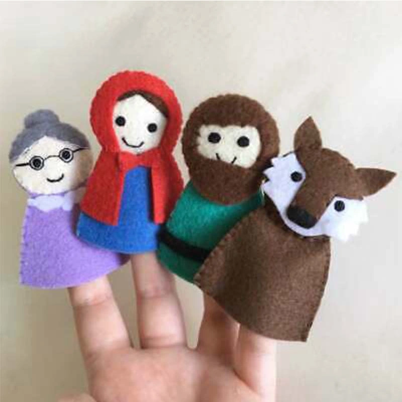 New Hot Sale Finger Puppet Toy Little Red Riding Hood/Wolf Design Finger Puppet