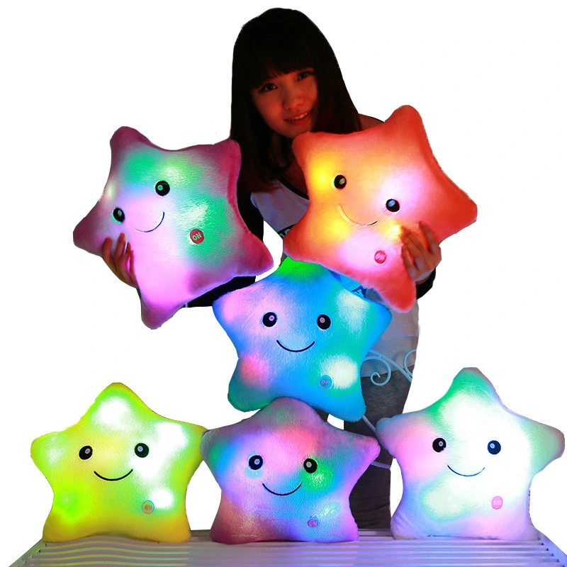 LED Plush Pillow Hot Colorful Stars Kids Toys Christmas Gift Birthday Gift