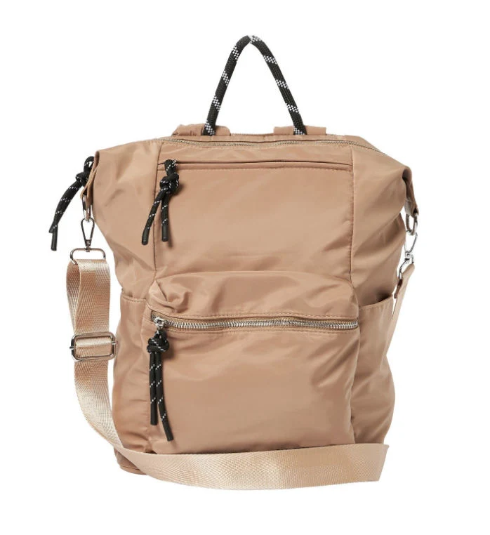 Apricot Nylon Foldable Waterproof Backpack Sling Backpacks for Kid School Bag