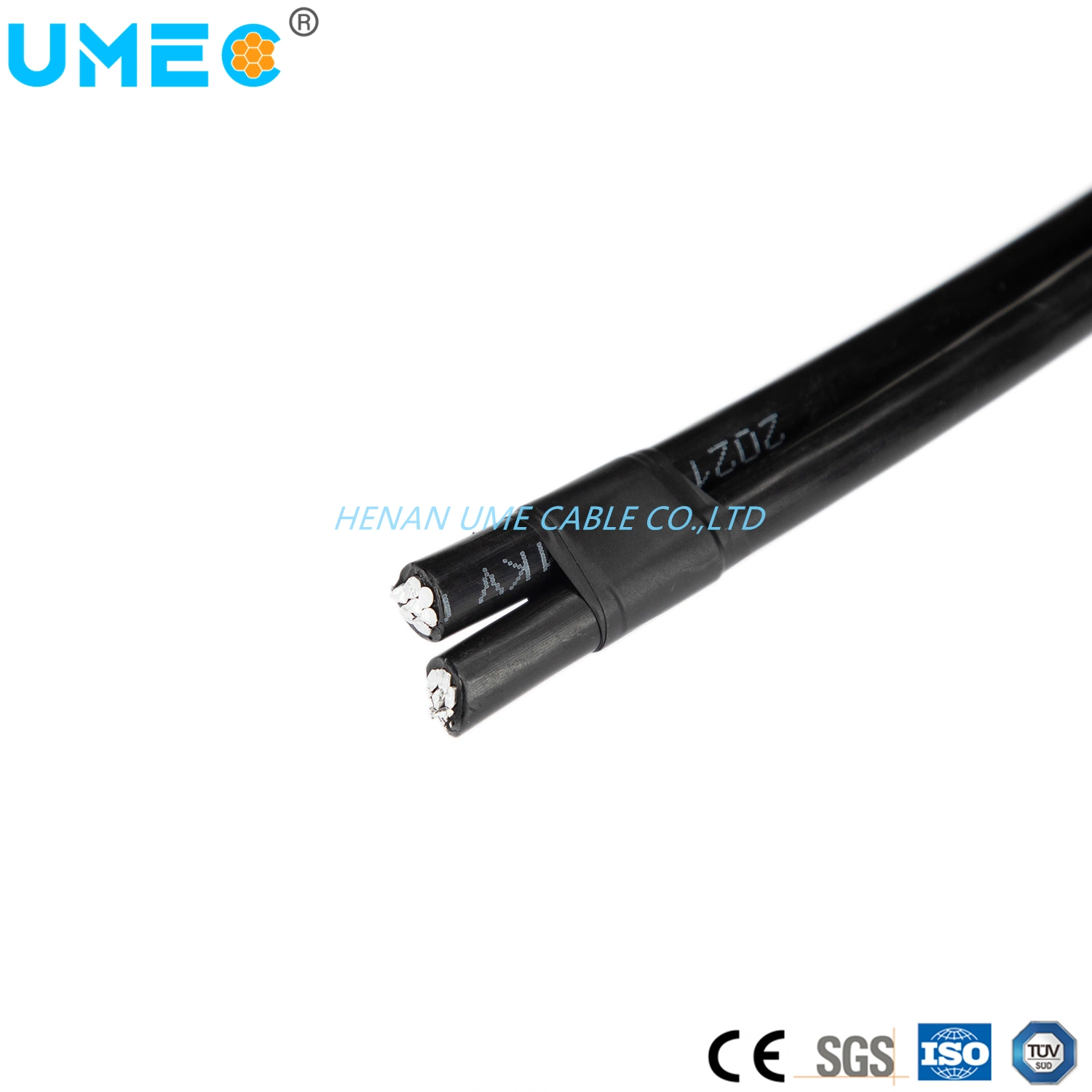 0.6/1kv Duplex Service Drop ABC Cable AAC Phase Conductor / AAAC Neutral Conductor Power Cable Electrical Wire