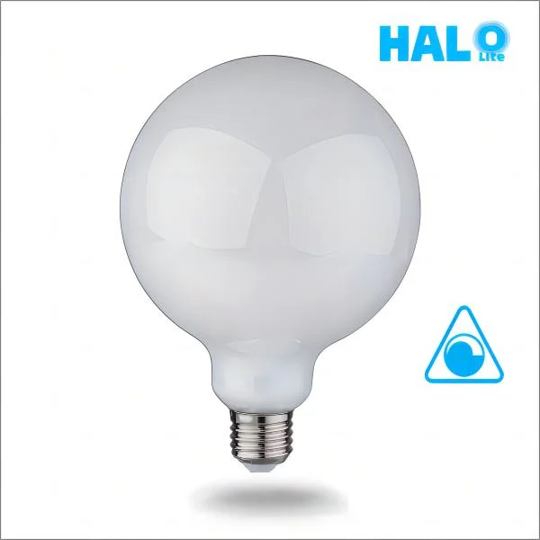 Lámpara LED de filamento 12W E27 E26 G125 Blanco atenuable Luz de bajo consumo