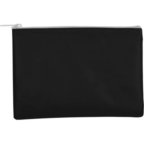 Designer Saffiano Vegan Leather Pouch Zipper Cosmetic Custom Clutch Bag