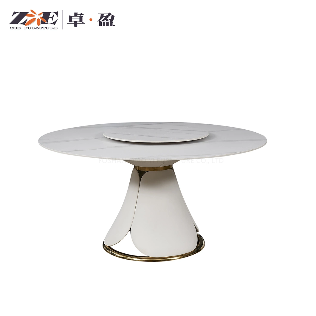 Modern Design New Dining Room Furniture Marble Top Round Dining Table