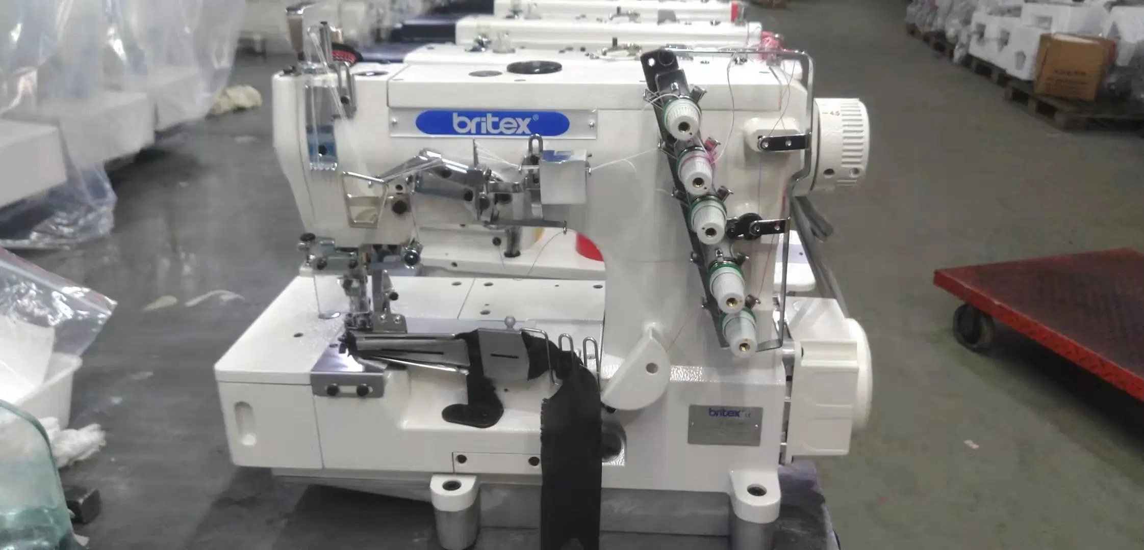 Worlden Wd-500-02bb High-Speed Flat Bed Direct Drive Interlock Sewing Machine with Tape Binding