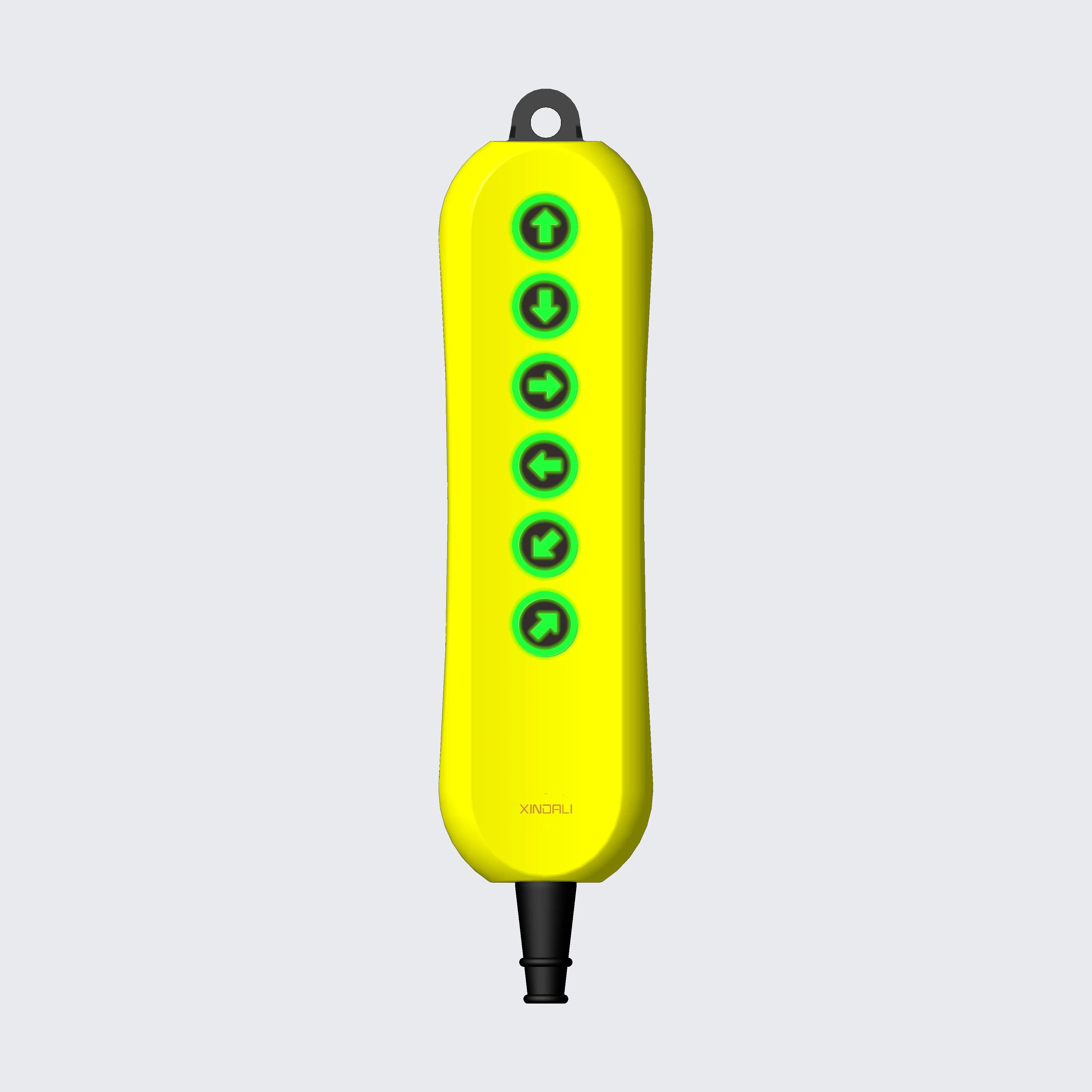 Novo design industrial Telecrane Telecomando de 6 botões F19-6 24V 36V 48V Controlo com botão de velocidade única para equipamento de elevação do guindaste