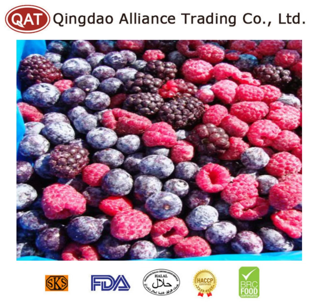 IQF frutas de bagas mistas da China Fornecedor com Kosher, HACCP, BRC certificado