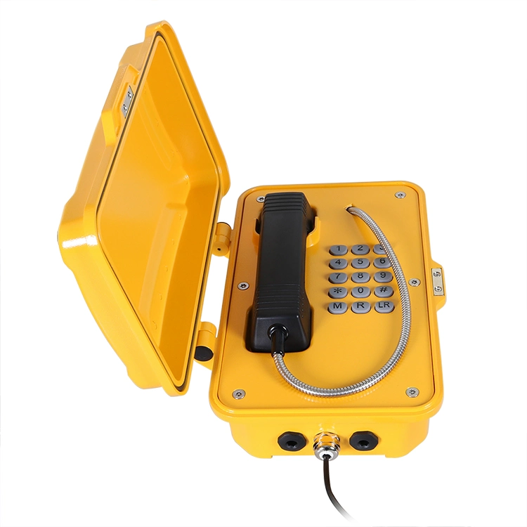 Wetterfestes Industrial Tunnel Telefon mit LED-Lampe